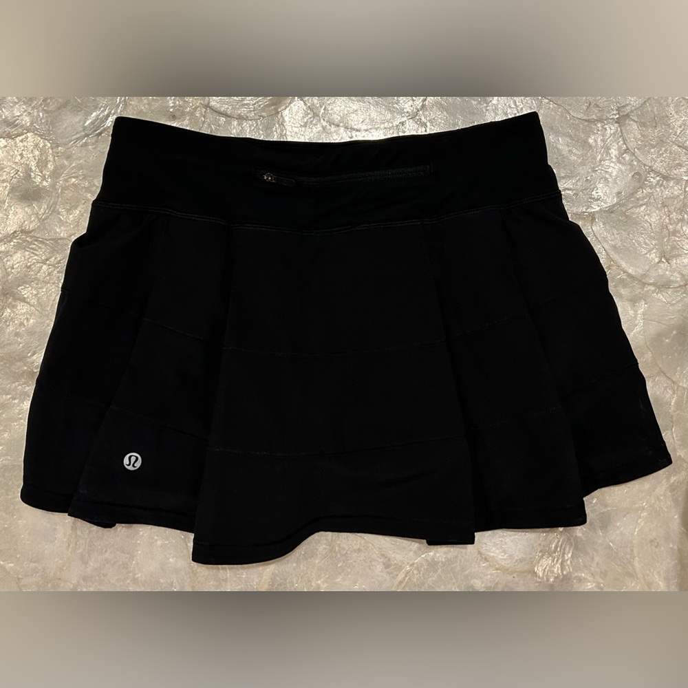 Lululemon Black Pace Rival Tennis Skirt